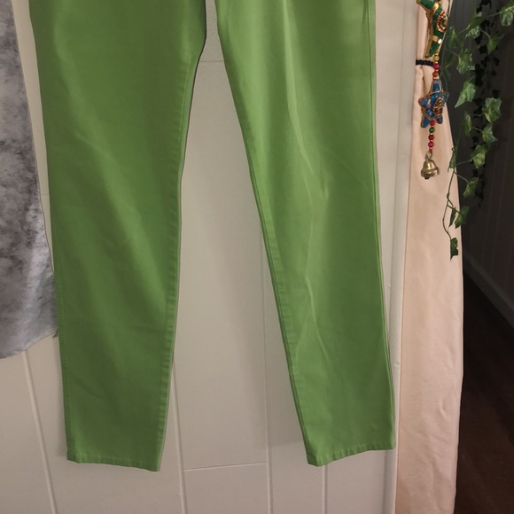 FABRIZIO GIANNI JEANS Vintage Size 6 Stretch High Comfort Lime Green Pants - Picture 4 of 10